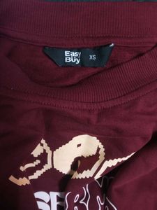 Maroon Graphic Sweatshirt EASY BUY