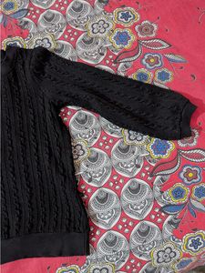 AND Black Cable Knit Sweater