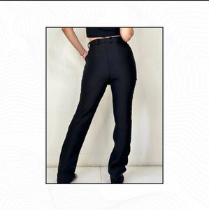 Heart Cut Out Chic Black Flare Pants