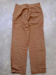 Men Women Brown Classic Cotton Trousers Pant