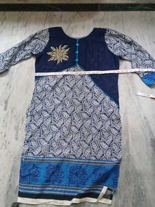 Stylish Blue Printed Kurta