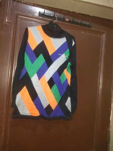 Multi Colour Sweater Turtle Neck Korean