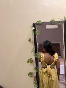 Cute Yellow Floral Mini Dress