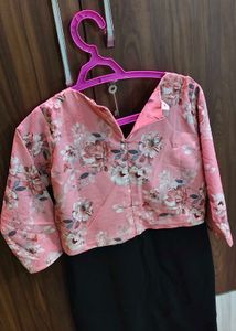 Chic Floral Print Wrap Dress / one piece