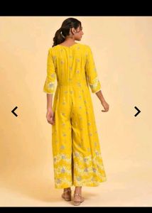 NEW W Yellow Printed jumpsuit Set