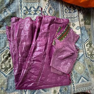 Beautiful Purple Embroidered Saree