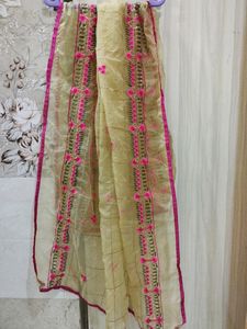 Organza Embroidered Very Beautiful Designer Duppata
