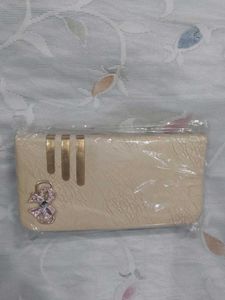 Elegant Clutch with Rhinestone Bow