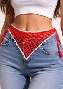 Red Crochet Net waist