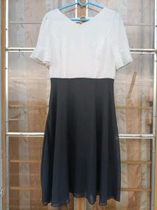 Elegant Black and White Dress
