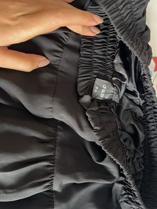 Black Tiered Mini Skirt
