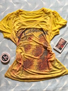 Yellow Embellished T-Shirt