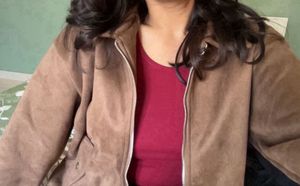 Women's Brown Bomber Jacket