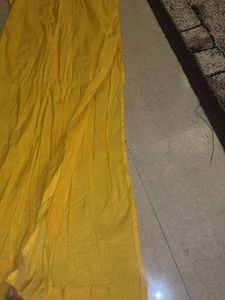 mirrored yellow straight women kurti
