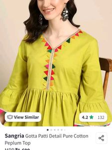 New Pure Cotton Peplum Top