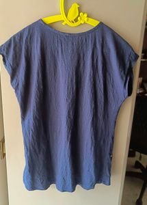Blue Studded Casual Top