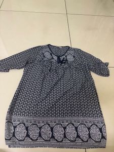 Stylish Blue Printed Dress