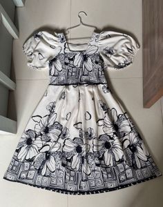 Coquette Floral Puff Sleeve Dress