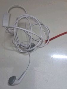 White Earphones with Mic