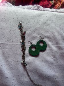 Boho Jewelry Set - Earrings &amp; Bracelet