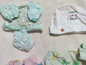 9 set of mittens, cap socks