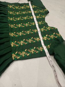 Elegant Green Embroidered one pc with dupatta xxl