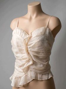 Cream Ruched Cami Top