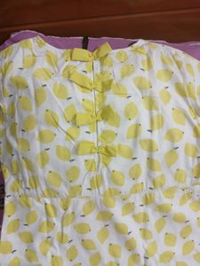 Lemon Print A line dress