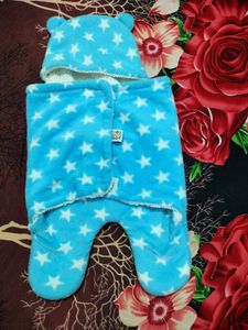 BeyBee 3 In 1 baby Blanket Warapper-Sleeping Bag for New Born Babies (Blue)