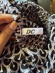 Beautiful Embroidered Black &amp; White Top