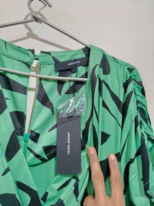 Vero Moda Mint Green Printed Dress