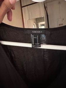 Forever 21 Black V-Neck Top