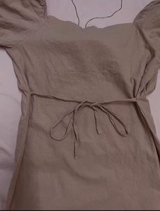 Pink Puff Sleeve Mini Dress