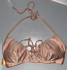 Nude Halter Neck Swimwear top
