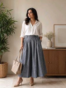 Chic Blue Gaucho/ Culottes Pants