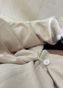 White Cropped Long Sleeve sweat