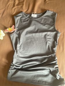 Gray Sleeveless Tank Top