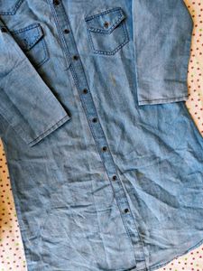 Classic Blue Denim Shirt Dress