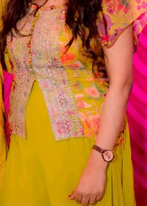 Vibrant Yellow Palazzo Pants and kurta set