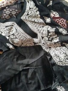 Elegant Black Chikankari Kurta