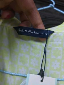 branded and New, Yellow Tiered Button-Down Dress