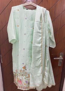 Elegant Pastel Kurta Set with Dupatta