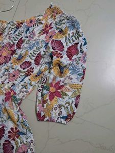 Floral Smocked One-Shoulder Dress