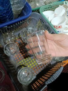 Set of 6 Glasses. (Not crystal clear)