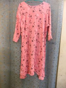 Pink Floral feeding kurtha