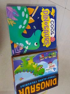 Carry bag set of 4 Dinosaurs Coloring Books