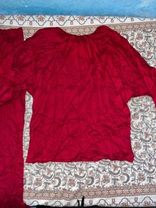 Maroon co ord Set with Pants