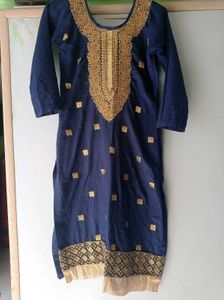 Beautiful Blue Embroidered Kurta