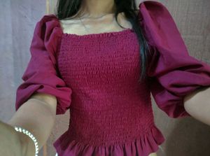 Chic Smocked Peplum Top