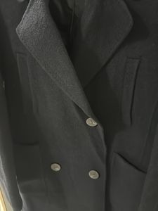 Classic Navy Wool Blend Coat (From Himachal)